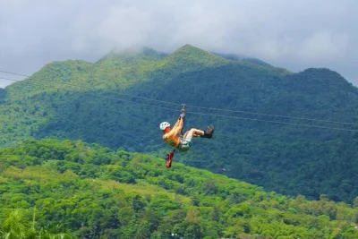 Feel the rush of ziplining in el yunque’s rainforest, try a rock rappel, and walk canopy bridges with a certified guide—includes snacks and all safety gear.
