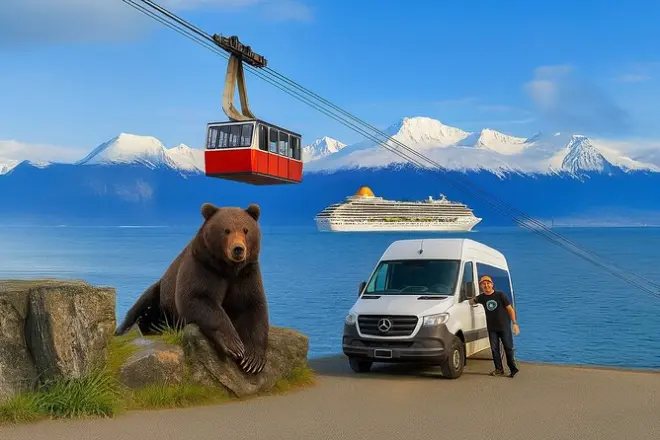 Whittier nach Anchorage: Tierwelt, Seilbahn & Turnagain Arm