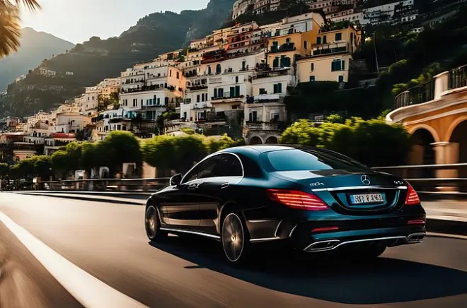 Transfert privé Naples Côte Amalfitaine en Mercedes avec chauffeur anglophone
