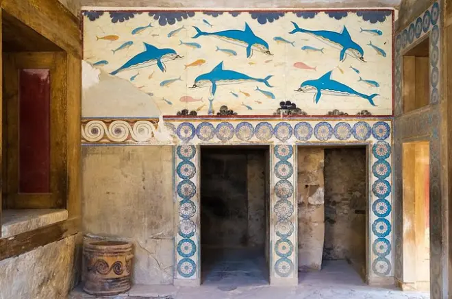 Entrada al palacio y sitio arqueológico de Knossos