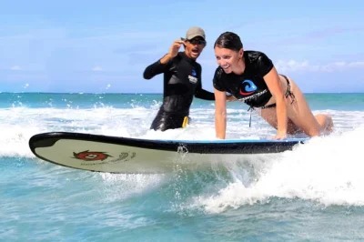 Try surfing for the first time at luquillo’s la pared beach with a local pro, small group lesson, snacks, and digital photos included. book your spot today.