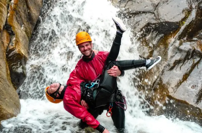 Canyoning at Chamana Waterfall: Jump 35 Meters in Baños