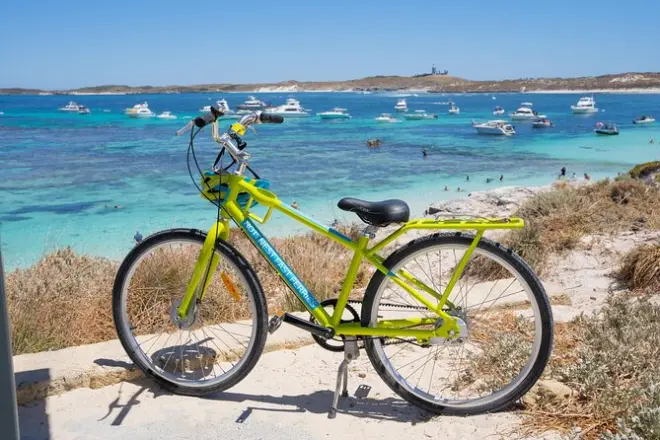 Ferry rápido de Hillarys a Rottnest com aluguel de bicicleta incluído
