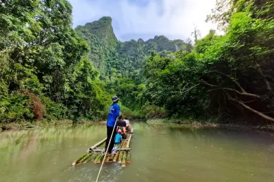 Half-Day Khao Sok Tour from Khao Lak: Bamboo Raft & Monkey Temple