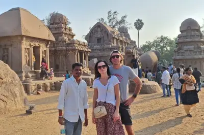 Mahabalipuram patrimonio: Templo de la costa y cinco rathas