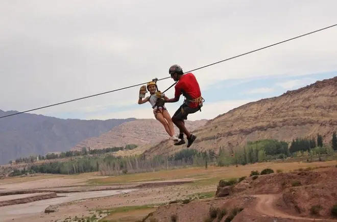 Tyrolienne à Potrerillos Mendoza : 6 lignes en montagne