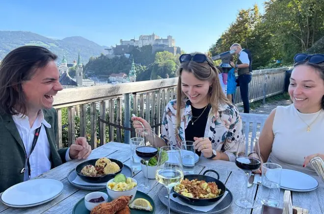 Degustação em Salzburg da Mozartplatz com cinco sabores e Mozartkugel