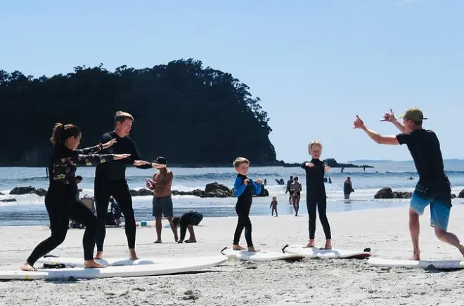 Family Surfing Lesson Mount Maunganui: Learn Together