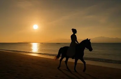 Passeggiata a cavallo di 1 ora sulla costa di Gili Meno
