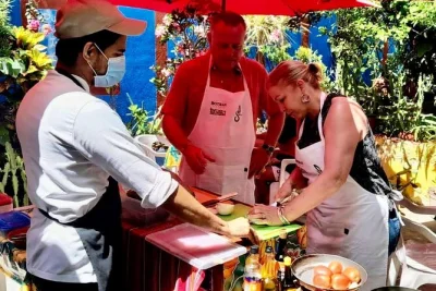 Cook authentic mexican dishes in acapulco. guided market tour, hands-on class, mezcal tasting, and lunch with a local chef. small group experience.