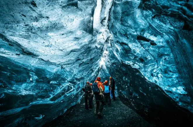 Wanderung zur blauen Eisformation im Vatnajökull-Gletscher