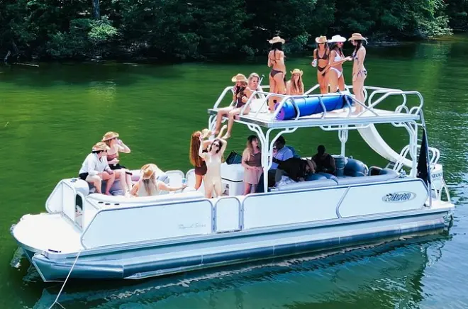 Percy Priest Lake Pontoon Party: 30ft Slide for Groups