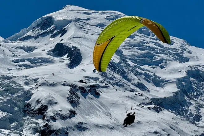 Parapente tandem em Chamonix: Frente ao Mont Blanc