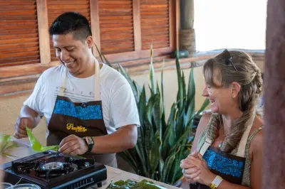 Aula de culinária mexicana com vista para o mar em Huatulco
