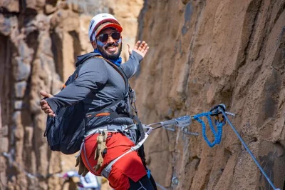 Try the via ferrata and zip line in jebel akhdar. safe for beginners, with expert guides, epic views, and a real thrill. book your oman climbing tour now.