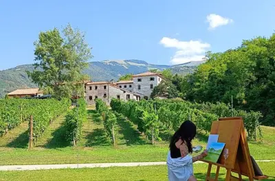 Peindre dans un vignoble avec dégustation de Prosecco près de Padoue