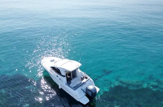 Limassol sunset boat trip: Glass of Prosecco at sea