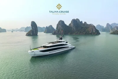 Descubra halong bay & lan ha a bordo do cruzeiro 5 estrelas taliya. inclui almoço buffet, caiaque, visita a cavernas, aula de rolinho primavera e festa ao pôr do sol.