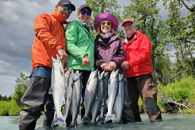 Kasilof River Red Salmon Fishing: Full Day Charter