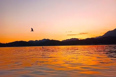 Coucher de soleil à Kekova avec baignades et ville engloutie
