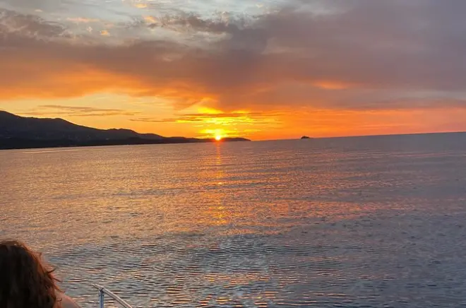 Sunset sailing Ksamil Islands: Private boat with swimming