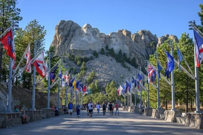 Feel the morning sun at mount rushmore, wind through needles highway, and pause by sylvan lake on this black hills bus tour—admissions included for a stress-free day.