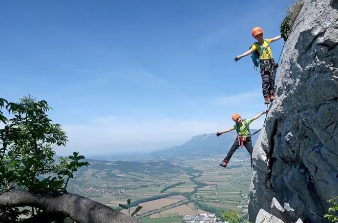 Arrampicata guidata alle vie ferrate Furlan e Otmar in Vipava