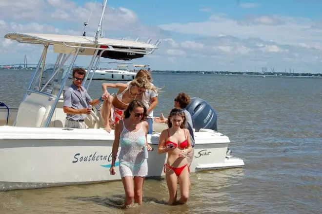 Charleston Harbor Boat Tour: Shark Tooth Hunting & Beaches