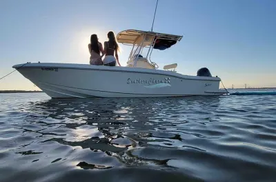 Charleston Harbor Sunset Boat Ride: BYOB & Shark Tooth Hunt