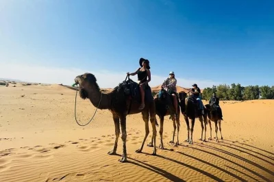 Tour privado de 3 dias pelo deserto do marrocos, de fez a marrakech. passeio de camelo em erg chebbi, acampamento de luxo, gargantas de todra, ait ben haddou e montanhas do atlas.