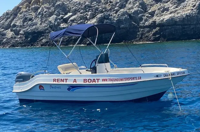 Rent a Boat without License in Rhodes: Anthony Quinn Bay