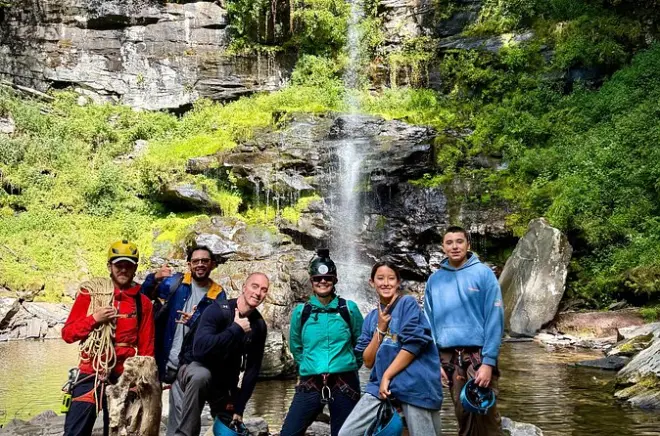 Canyoning dans le parc Catskill : Rappel de trois cascades