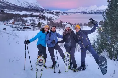 Lyngen Alps snowshoe tour with Sami camp visit