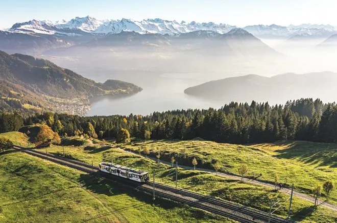 Rigi-Kulm depuis Zurich : Sommet alpin en train à crémaillère