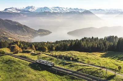Rigi-Kulm a partir de Zurique: Cume alpino com trem de cremalheira