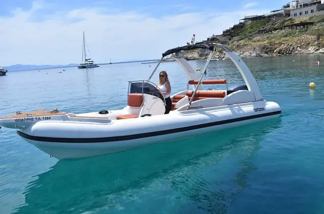 Passeio de barco na costa sul de Mykonos: Cruzeiro privado com banho