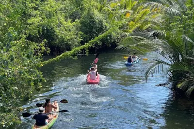 Kayaking in Kampot: Green Cathedral paddle at sunset