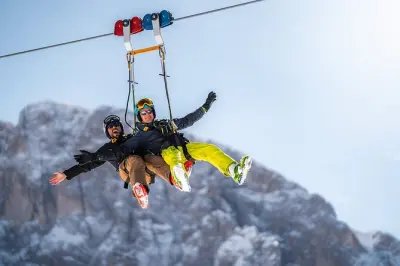 Zipline in Val Gardena: Volo di 1,5 km sopra le Dolomiti