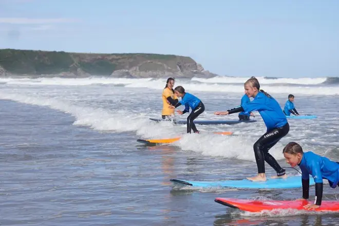 Cullen Beach Surfing Class Scotland with Qualified Instructor