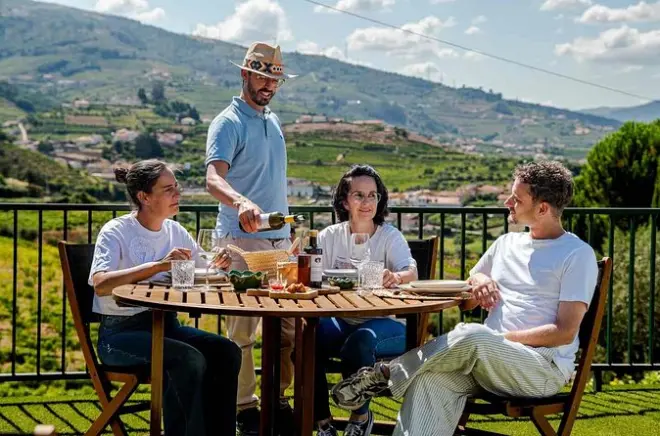 Comida en Quinta dos Novais con maridaje de vinos orgánicos
