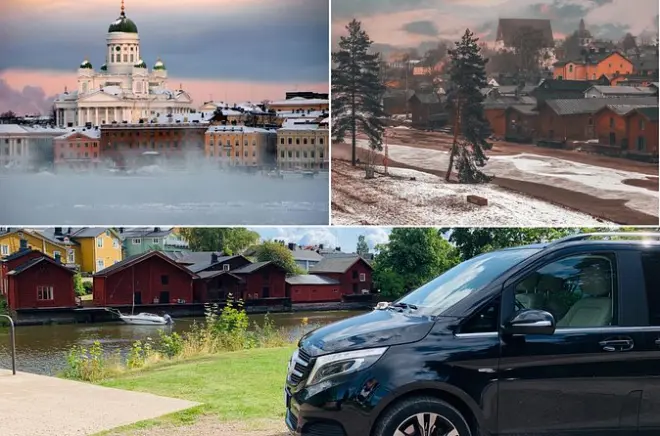 Helsinki y Porvoo: Tour privado en coche de lujo con guía