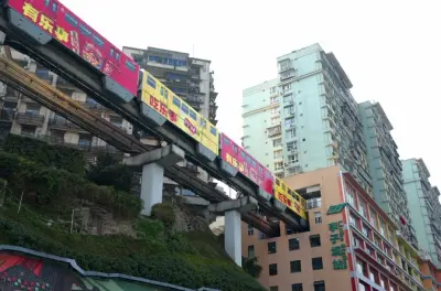Chongqing 8D montagne : Monorail et marché de nuit