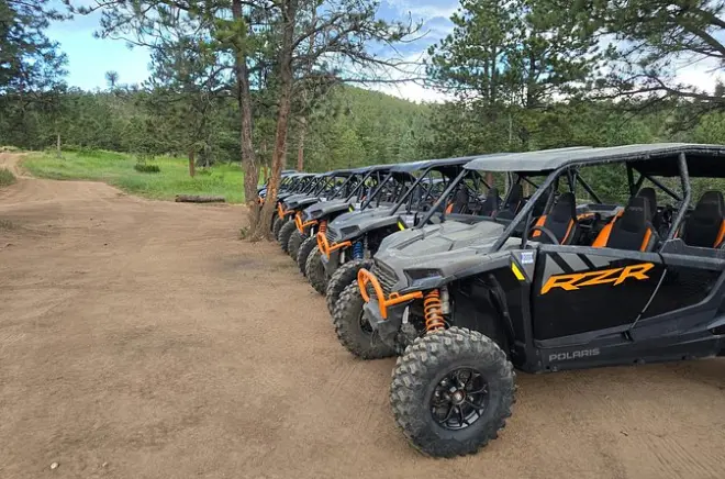 ATV riding in Estes Park: Polaris Razor on Rocky Mountain trail