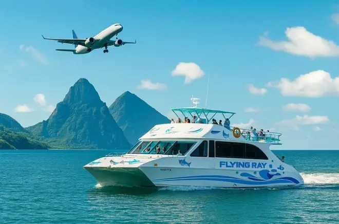 St. Lucia Airport Ferry Transfer: Hewanorra to Rodney Bay