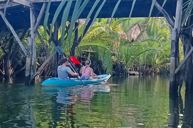 Kayaking in Kampot: Green Cathedral sunset paddle