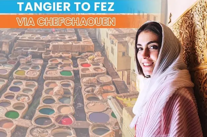Tangier to Fez transfer with Chefchaouen stop: Private car