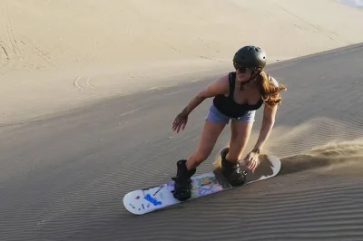Feel the rush outside lima with a sandboarding adventure, 4x4 dune ride, and ocean breeze. includes hotel pickup, all gear, photos, and local guide support.