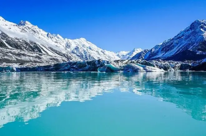 Excursion privée Mt. Cook : Glacier Tasman et lacs