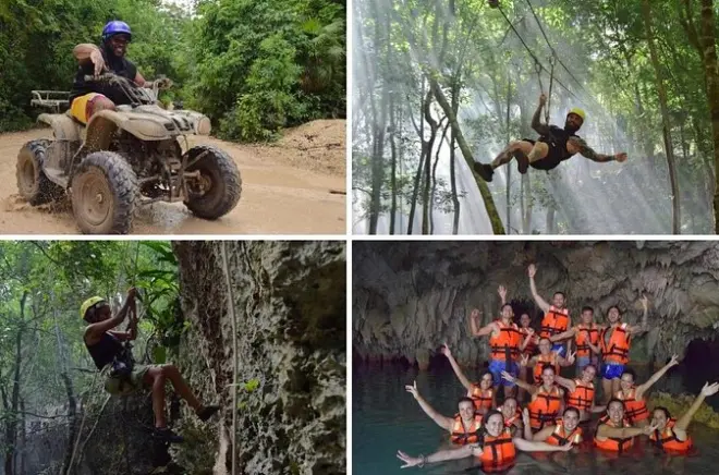 Tyrolienne à Tulum : Quad, baignade en cenote et rappel