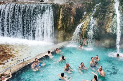 Let the steam of pozar’s hot springs sink in, wander edessa’s waterfalls, and share lunch in a mountain village. includes transport from thessaloniki and local escort.